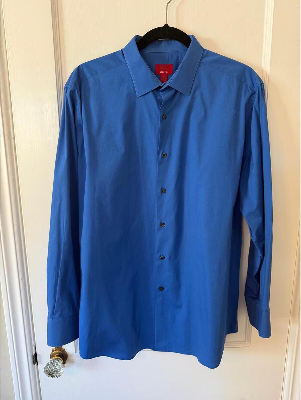 Alfani Blue Slim Fit Button Up Shirt Size L